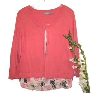 Croft & Barrow Cardigan Sweater With Built-In Shell